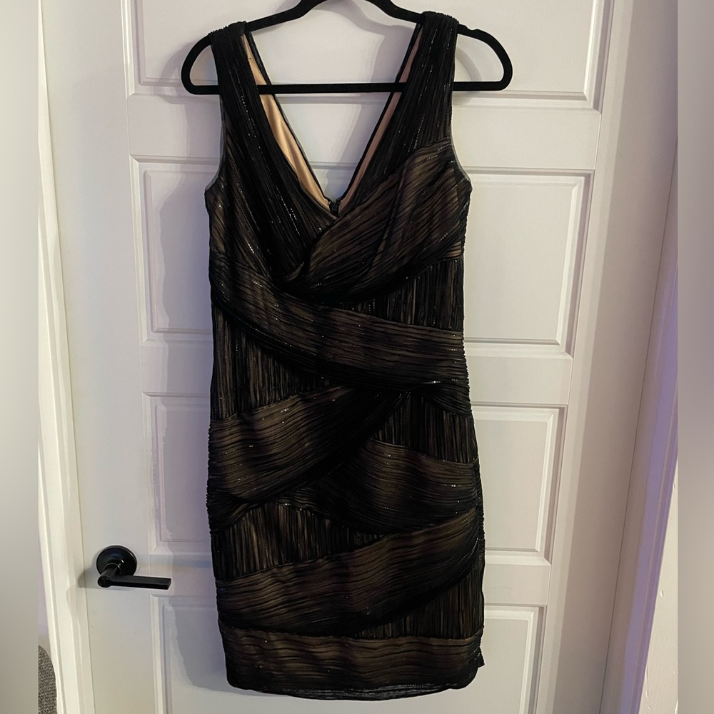 Tadashi Shoji Black Beaded Cocktail Dress